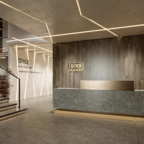 现代公司前台3D模型下载